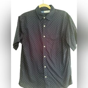 Old Navy Dark Blue Men's Shirt with White Dots